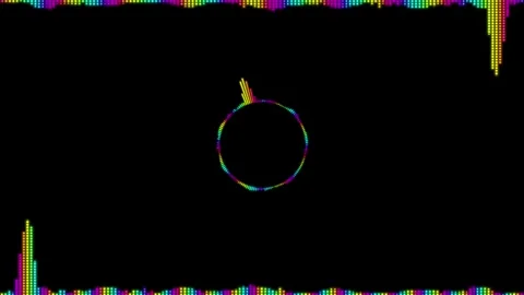 Audio Sound wave audio spectrum animation. Vidéo 337013350