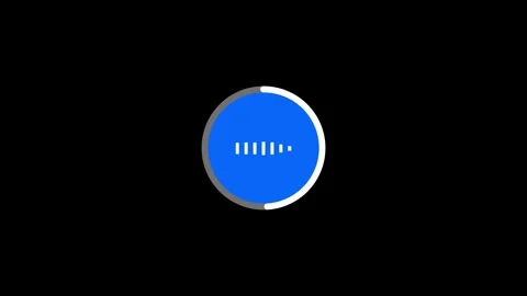 Audio sound wave with circle bar animation isolated on black background Stock-Footage 333945433