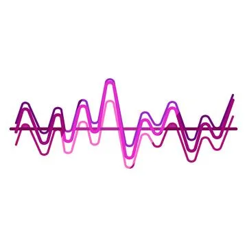 Audio sound wave displaying frequency pulsation equalizer Stock Illustration