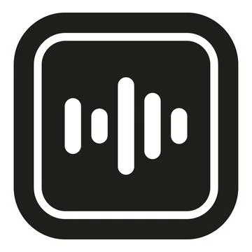 Audio sound wave equalizer icon playing music Stockillustratie