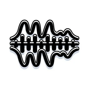 Audio sound wave frequency equalizer graphic Stock Illustration
