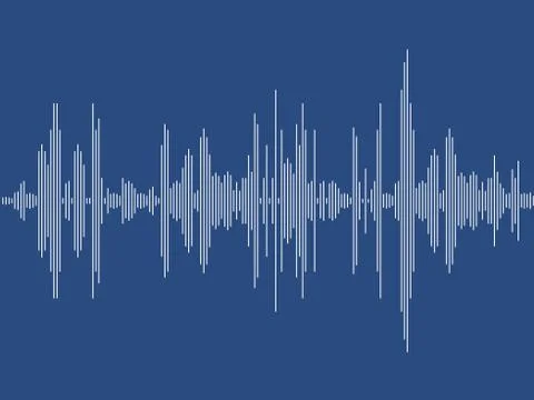 Audio sound wave graphics. Vector soundwave line equalizer graph display. Stock Illustration