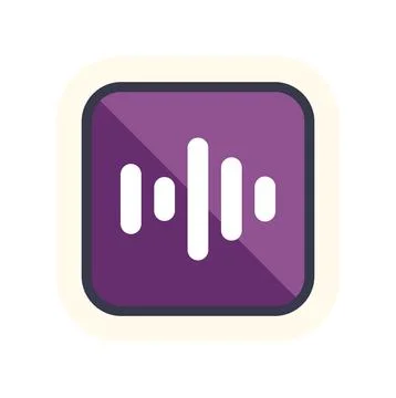 Audio sound wave icon representing voice recognition or equalizer Stock Illustration