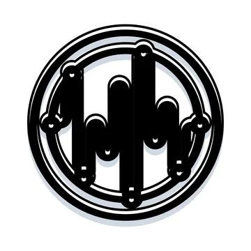 Audio sound wave music equalizer logo icon Stock Illustration