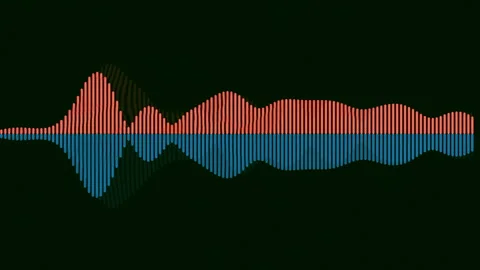 Audio sound waveform Stock Footage 249919476