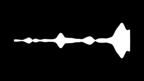 Audio sound waves loop animation isolated on black background Stock Footage 327311976