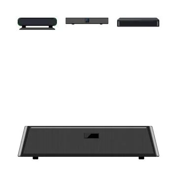 Audio soundbar system electronics device collection Stock Illustration