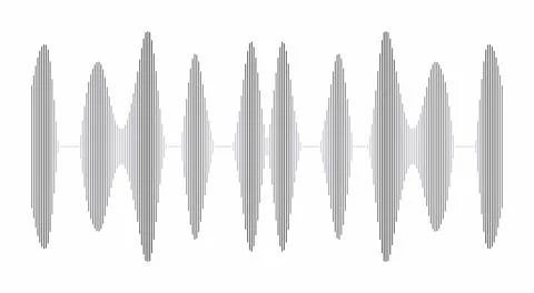 Audio soundwave equalizer pattern. Digital frequency wave signal. Music tra.. Illustrazione stock