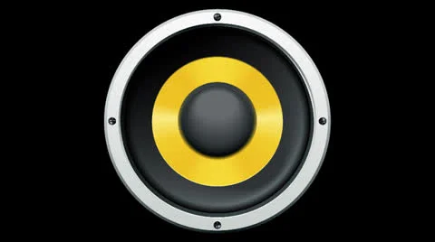 Audio Speaker With Alpha Stock Footage 24825295