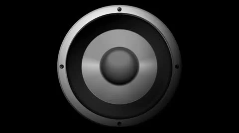 Audio Speaker With Alpha Stock Footage 24825368