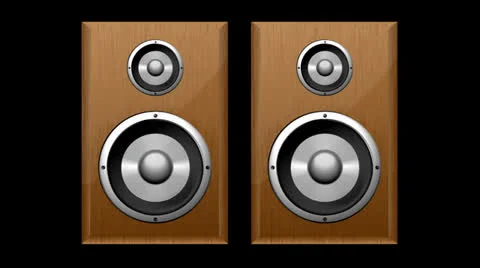 Audio Speaker With Alpha Stock Footage 24825388