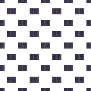 Audio speaker box seamless pattern background 스톡 일러스트