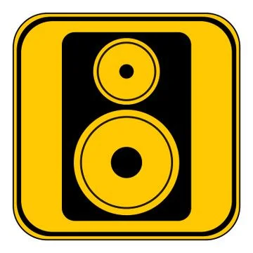 Audio speaker button. Stock Illustration