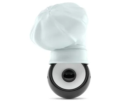 Audio speaker with chef's hat Stock Illustration