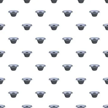 Audio speaker drivers creating seamless sound pattern Stock Illustration