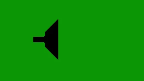 Audio speaker icon with red mute cross animation on green screen Stock Footage 339828866