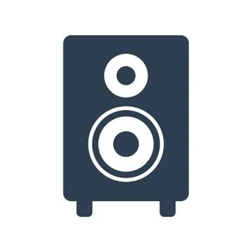 Audio speaker icon on white background. Stock Illustration