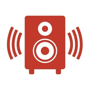 Audio speaker icon on white background. Stock Illustration