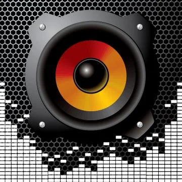 Audio speaker Stock Illustration