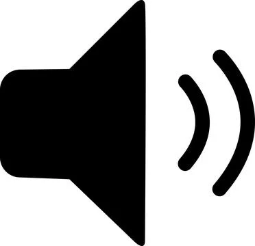 Audio speaker intermediate volume sound flat vector icon Stock Illustration