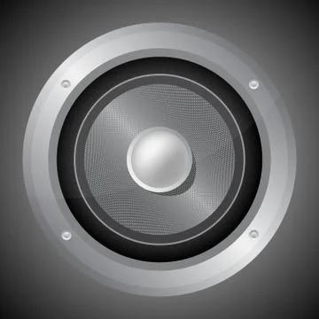 Audio speaker isolated on black background Stock-Illustration