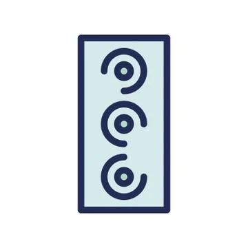 Audio speaker multimedia logo or icon illustration Stock Illustration