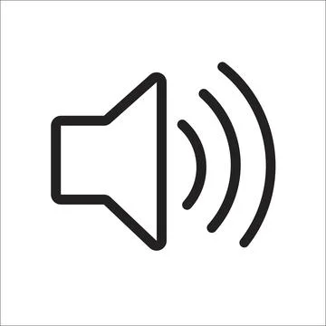 Audio speaker outline icon Ilustração Stock