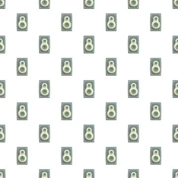Audio speaker pattern creating seamless background texture Stock Illustration