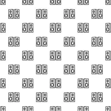 Audio speaker pattern repeating sound technology background Illustrazione stock