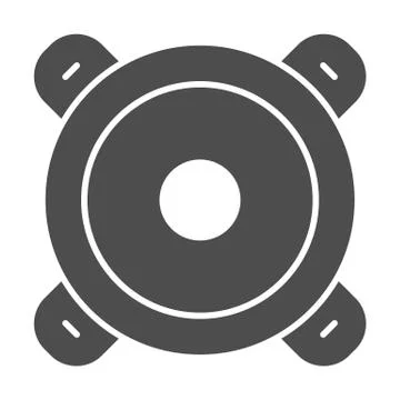 Audio speaker solid icon, Sound design concept, stereo sign on white background 스톡 일러스트