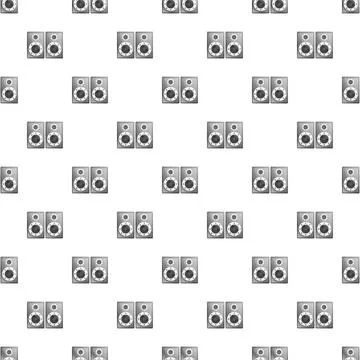 Audio speaker sound system generating music pattern Stock Illustration