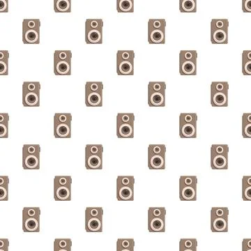 Audio speaker system repeating sound pattern design Stock Illustration