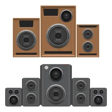 Audio speaker vector design illustration isolated on white background 库存插图