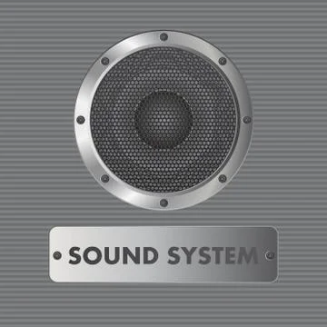 Audio speaker vector illustration isolated on white background Stock Illustration