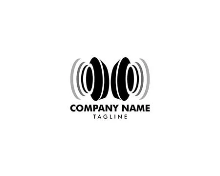 Audio Speaker Vector Logo Template Design Stock Illustration