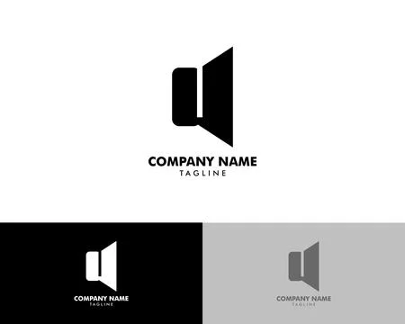 Audio Speaker Vector Logo Template Design Stock Illustration