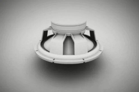 Audio speaker vibrating and moving Stock Footage 549195