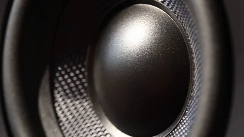 Audio speaker vibrating from sound Vídeo Stock 108447776