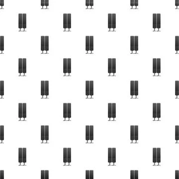 Audio speakers creating seamless black sound system pattern Stock Illustration