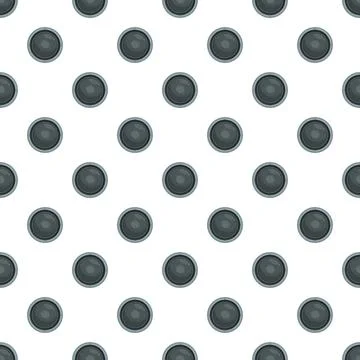 Audio speakers creating a seamless sound technology pattern Illustrazione stock