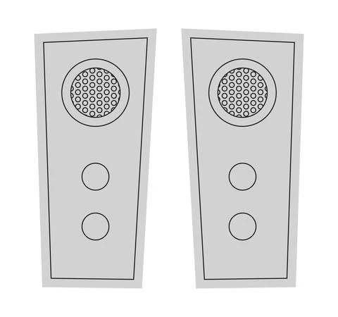 Audio speakers icon vector. Audio podcast, broadcast sign.. Music record stud Stock-Illustration