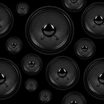 Audio speakers, seamless background pattern 스톡 사진