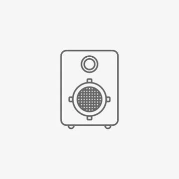 Audio Speakers vector icon Stock Illustration