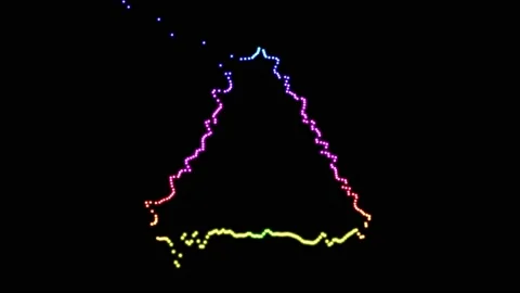 Audio Spectrum Dot Round Grain Audio Visualizer Motion Graphics Stock Footage 162519736