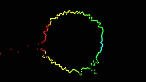 Audio Spectrum Dot Round Grain Audio Visualizer Motion Graphics Stock Footage 162519840