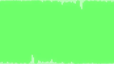 Audio spectrum equalizer on green screen. Digital sound wave visualization for Stock Footage 340735872