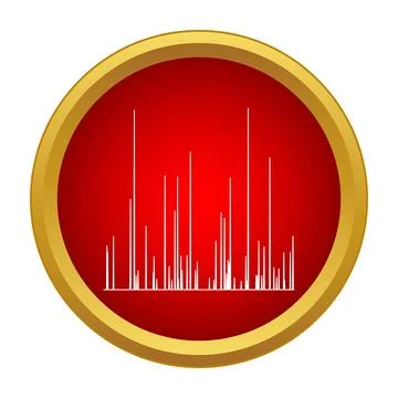 Audio spectrum equalizer icon visualizing sound waves Stock Illustration