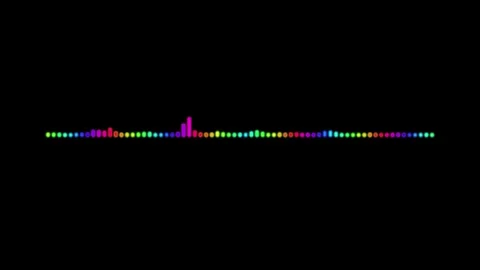 Audio spectrum equalizer in motion, sound wave and music player, digital so.. Stock Footage 341228950