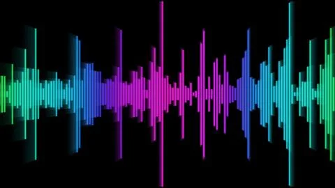 Audio spectrum glow 02 Stock Illustration