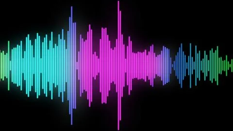 Audio spectrum glow 04 Stock Illustration